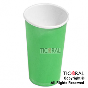 SOLID VASO POLIPAPEL VERDE 266ML HS449-5 x 8